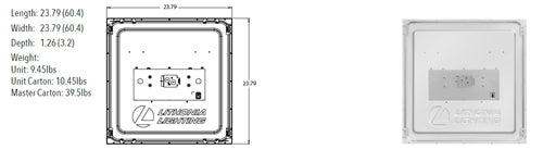 Lithonia CPANL 2X2 24/33/44LM 35K M4 2'x2' LED Flat Panel 2400/3300/4400 Lumens, 3500K Color Temperature, 120-277V