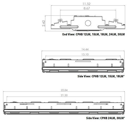 Lithonia CPHB 12000LM HEF GCL WD MVOLT GZ10 40K 80CRI DWH Compact Pro LED High Bay, 12000 Lumens, High Efficiency, Glare Control Lens, Wide Distribution, 120-277V, 0-10V Dimming, 4000K, 80 CRI, Gloss White