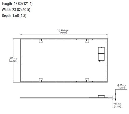 Lithonia CPX 2X4 4000LM 35K M2 40W 2'x4' LED Flat Panel 3200 Lumens, 3500K, 120-277V