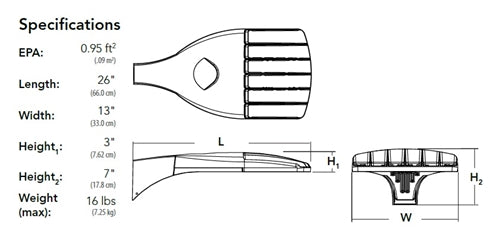 Lithonia DSX0 LED P6 50K T3M MVOLT PUMBA DDBXD 138 Watts LED Area Light 15000 Lumens 400W MH Equal Shoebox 5000K
