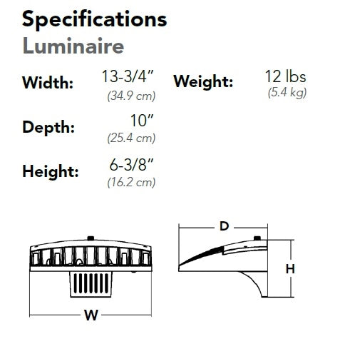 Lithonia DSXW1 LED P4 40K 70CRI TFTM MVOLT SRM DDBXD LED Wall Light, 4300 Lumens, 4000K, 70 CRI, Forward Throw Medium, 120-277V, Surafe Mounting Bracket, Dark Bronze
