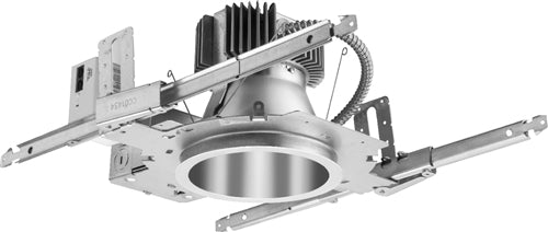 Lithonia EVO 30/50 6AR MD LSS MVOLT EDXB 6" Round LED Downlight 3000K, 5000 Lumens, Clear Reflector, Self-Flanged, Medium Distribution, Semi-Sepcular Finish, 120-277V, DMX with RDM