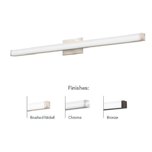 Lithonia FMVCSLS 24IN MVOLT 30K35K40K 90CRI KR M6 Contemporary Square Vanity 18 Watt 1500 Lumens 3000K, 3500K and 4000K 24" Length 90 CRI Chrome