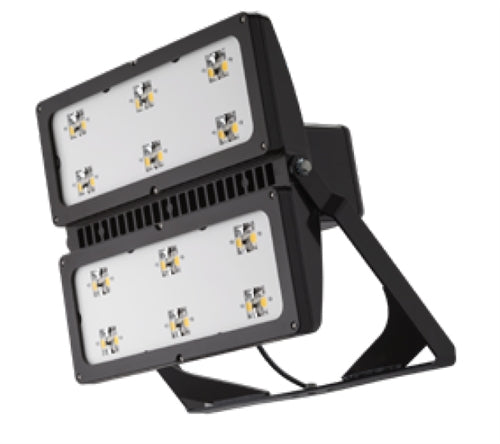 Lithonia HLF2 LED P3 50K WFL MVOLT YKC62 VG DDBXD 598W High Lumen LED Floodlight, P3 Performance Package, Wide Flood Distribution, 120-277V, Yoke With 16-3 SO Cord, Dark Bronze Finish