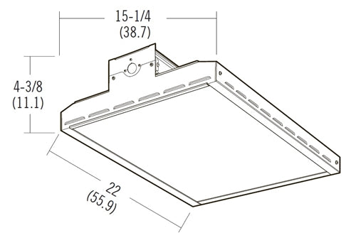 Lithonia IBH 12000LM SD080 MD MVOLT OZ10 40K 80CRI WH LED High Bay 12000 Lumens, 120-277V White Finish