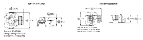 Lithonia LDN4 50/20 MVOLT GZ10 HSG 4" Round LED Downlight, 5000K, 2000 Lumens, 120-277V, 0-10V Driver Dims to 10%, Includes LED and Housing