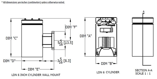 Lithonia LDN6CYL 30/30 LO6WR MVOLT GZ10 PM DWHG 6" Non-IC LED Cylinder Light, 3000K, 3000 Lumens, White Downlight Trim, 120-277V,