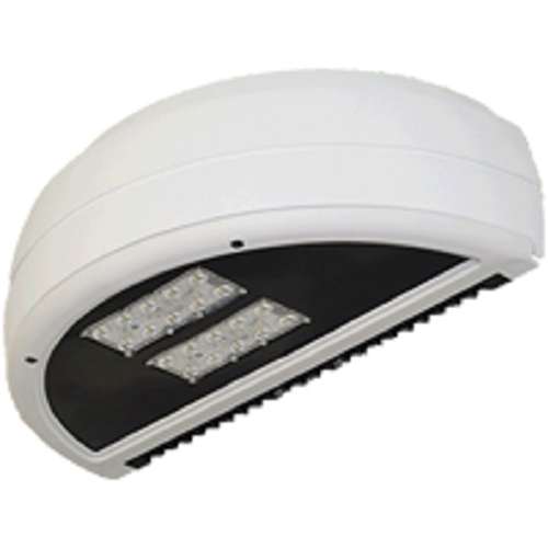 Lithonia MRW LED 1 10A700/50K SR4 240 DNATXD 24W LED Architectural Wall Sconce, One Engine, 10 LEDs, 700mA, 5000K, Type IV Distribution, 240V, Textured Natural Aluminum Finish