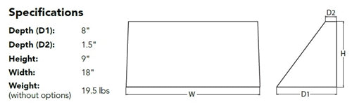 Lithonia WDGE3 LED P3 50K 80CRI R3 MVOLT SRM DDBXD LED Wall Sconce Precision Refractive Optic, P3 Package, 5000K, 80 CRI, Type 3 Distribution, 120-277V, Surface Mounting Bracket, Bronze