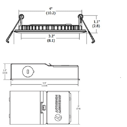 Lithonia WF4 LED 30K MB M6 675 Lumens 4 inch LED Slim Recessed Downlight, Canless, 10 Watts, 3000K, Matte Black, 65 Watt Equal