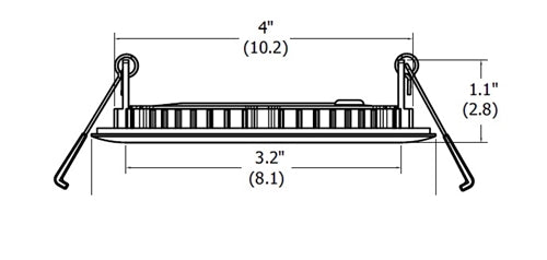 Lithonia WF4 LED 27K30K35K MVOLT 90CRI MW M6 10.5W 4" Wafer-Thin Housing-Free LED Downlight, Switchable 2700K, 3000K, 3500K, 120-277V, 90 CRI, Matte White