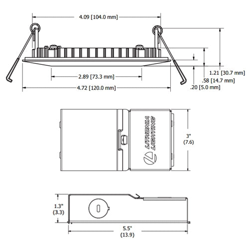 Lithonia WF4 SQ S LED 27K ORB M6 610 Lumens 4 inch LED Slim Recessed Downlight, Canless, 10 Watts, 2700K, 80 CRI, Oil Rubbed Bronze, 65 Watt Equal