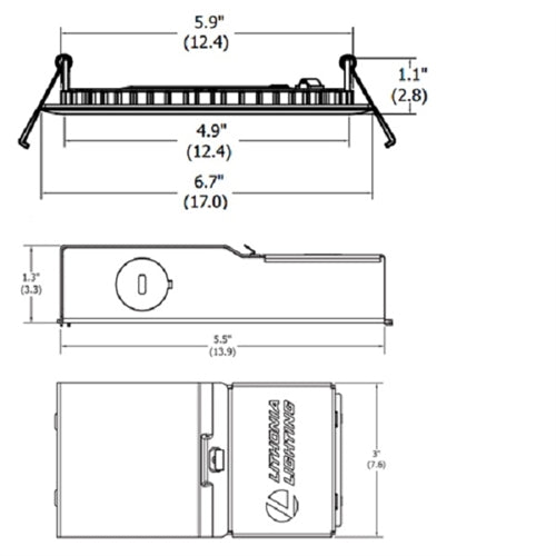 Lithonia WF6 LED 40K MW M6 1200 Lumens 6 inch LED Slim Recessed Downlight, Canless, 13 Watts, 4000K, Matte White, 100 Watt Equal