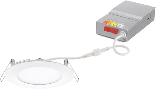 Lithonia WF6 ALO20 SWW5 90CRI MVOLT MB 6" Ultra-Thin Wafer LED Downlight, 800/1050/1300 Lumens, Switchable 2700K-5000K, 90 CRI, Matte Black