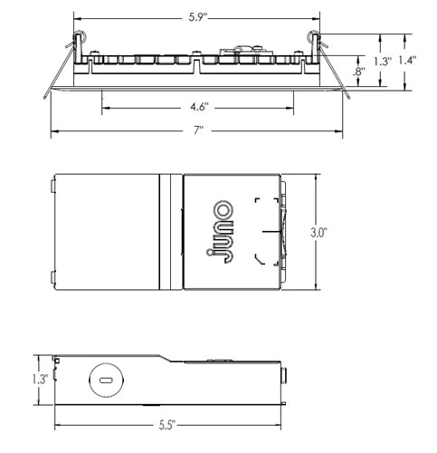 Lithonia WF6 REG SWW5 90CRI MW M6 6" Wafer-Thin Housing-Free LED Downlight, Switchable 2700K-5000K, 90 CRI, Matte White