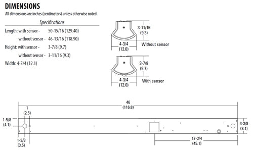 Lithonia WL4 30L EZ1 LP830 MSD7 E10WLCP Wall Bracket and Surface Mount LED with Emergency Battery Back Up