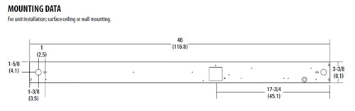 Lithonia WL4 40L EZ1 LP835 N100 NES7 DIM50 4' Wall Mount LED, 4000 Lumens, 120-277V, eldoLED Dims to 1%, 0-10V, 3500K, nLight No Lumen Management, nLight nES 7 PIR Integral Occupancy Sensor, Dims to 50%