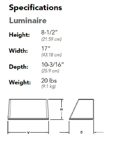 Lithonia WST LED P3 30K VF 277 PE E7WC DDBXD 50W LED Outdoor Decorative Trapezoid Architectural Sconce, 3000K, Visual Comfort Forward Throw Distribution, 120-277V, Photoelectric, 7W Emergency Battery Back up