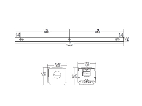 Lithonia ZL1N L48 7000LM FST MVOLT 30K 80CRI WH 7000 Lumens 3000K 4ft LED Strip Light Fixture Frosted Lens 52 Watts 3-Lamp T8 Equal 120-277V