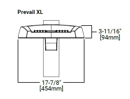 Lumark PRV-XL-PA3A-740-U-T4W-BK PRV-XL-PA3A-740-U-T4W-BK Prevail Discrete LED Area Light, 3 Panels, 72 LED Rectangle, 750mA, 70CRI, 4000K, 120-277V, Type IV Wide Distribution, Black