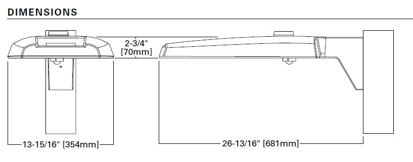 Lumark PRVS-C25-UNV-T3 96W Discreet LED Area Lighting, 2 LEDs, 13100 Lumens, 120-277V, Type III Distribution