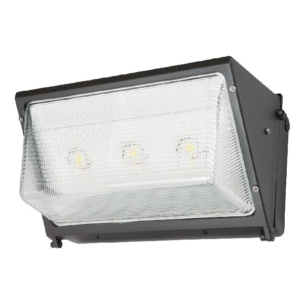 Lumark WPLLED-125-GL-UNV-PC 122W Glass LED Wallpack, 120-277V, 4000K, Button Photocell