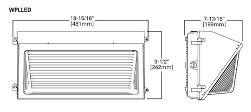 Lumark WPLLED45 120W Large Housing LED Wall Pack, 15,960 Lumens, 120-277V, 4000K Color Temperature