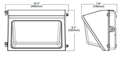 Lumark WPMLED15S 50W LED Wallpack, 120-277V, 80 CRI, 6400 Lumens, 4000K