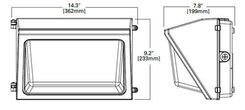 Lumark WPMLED25S 80W LED Wallpack, 120-277V, 80 CRI, 4000K