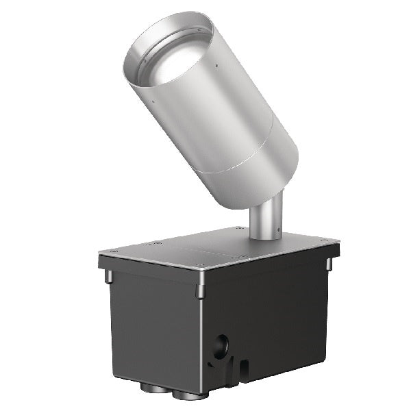 Lumiere 1003-A2-RCS-FL-LED2790-F-BK-L1-UNV-MB 10W Lanterra 1003 Accent and Flood LED, 2 Heads, Flush Lens Hood, 2700K Color Temperature, Flood Optic, Black Finish, 120-277V, Ground Mount