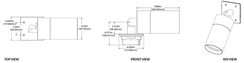 Lumiere 1004-A1-RCS-RW-LED3090-F-BZ-L1-UNV-WIS 10W Lanterra Accent and Flood LED, 1 Head, Outdoor, Standard-Recessed Lens Hood, 3000K Color Temperature, 90 CRI, Flood Optic, Bronze Finish, 120-277V, Wall Integral Driver Plate