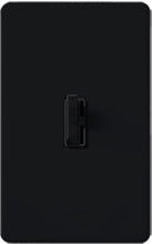 Lutron AY-600P-BL Ariadni 600W Incandescent / Halogen Single Pole Preset Dimmer in Black