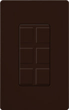 Lutron CA-6PF-BR Claro Field Customizable Multi Port Frame in Brown