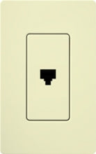 Lutron CA-PJ-AL Claro Single Phone Jack in Almond