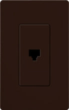 Lutron CA-PJ-BR Claro Single Phone Jack in Brown