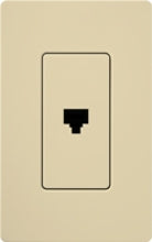 Lutron CA-PJ-IV Claro Single Phone Jack in Ivory