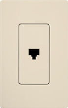 Lutron CA-PJ-LA Claro Single Phone Jack in Light Almond