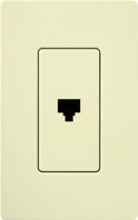 Lutron CA-PJH-AL Claro Single Phone Jack in Almond