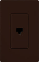 Lutron CA-PJH-BR Claro Single Phone Jack in Brown