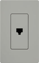 Lutron CA-PJH-GR Claro Single Phone Jack in Gray