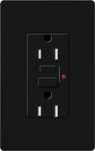 Lutron CAR-15-GFTR-BL Claro Tamper Resistant 15A GFCI Receptacle in Black (Replaced by CAR-15-GFST-BL)