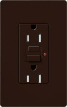 Lutron CAR-15-GFTRH-BR Claro Tamper Resistant 15A GFCI Receptacle in Brown (Replaced by CAR-15-GFST-BR)
