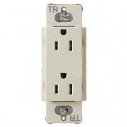 Lutron CARS-15-TR-IV Claro Tamper Resistant 15A Duplex Receptacle in Ivory