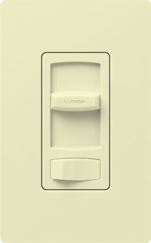 Lutron CT-603PGH-AL Skylark Contour 600W Incandescent / Halogen Single Pole / 3-Way Eco-Dimmer in Almond