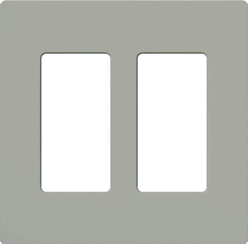 Lutron CW-2-GR Claro Screwless Wallplate 2 Gang in Gray