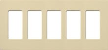 Lutron CW-5-IV Claro Screwless Wallplate 5 Gang in Ivory