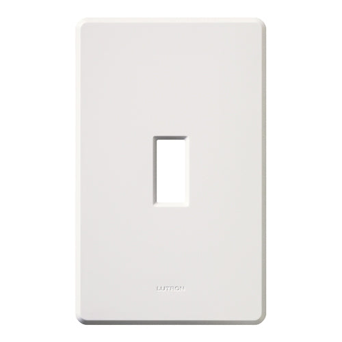 Lutron FG-1-WH Fassada 1-Gang Wallplate, Traditional Opening, Gloss Finish in White