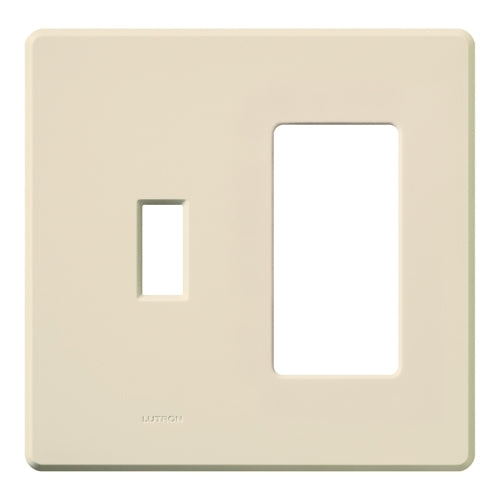 Lutron FG-2-TD-LA Fassada, 2-Gang Wallplate, Combination Opening, Gloss Finish in Light Almond
