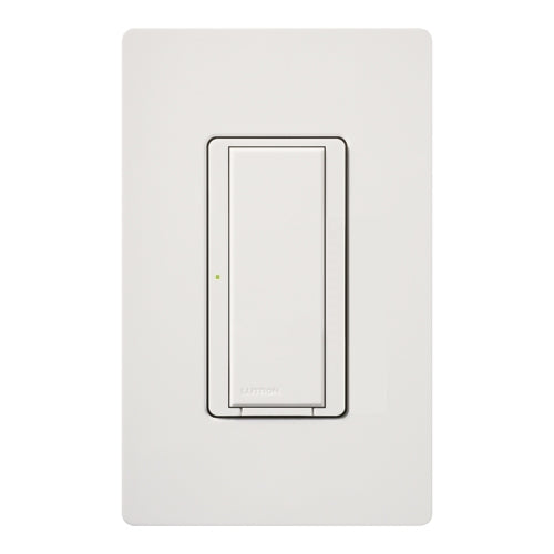 Lutron HQRA-8ANS-WH HomeWorks QS RF Maestro 8A Lighting or 5.8A Motor Neutral Wire Single/Multi-Location Electronic Switch, Matte Finish, White