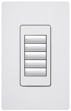 Lutron HQWD-W5B-GR HomeWorks QS Wired seeTouch Designer 5-Button Keypad, in Gray